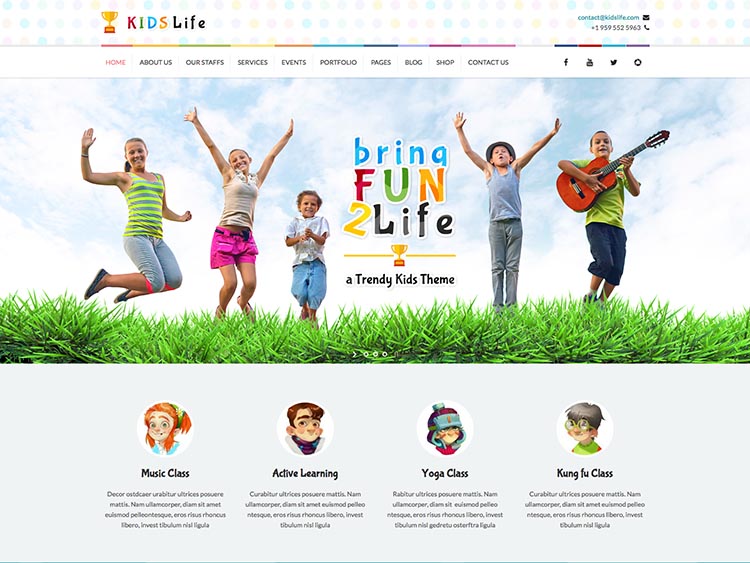 Kid's Life WordPress Early Education Theme