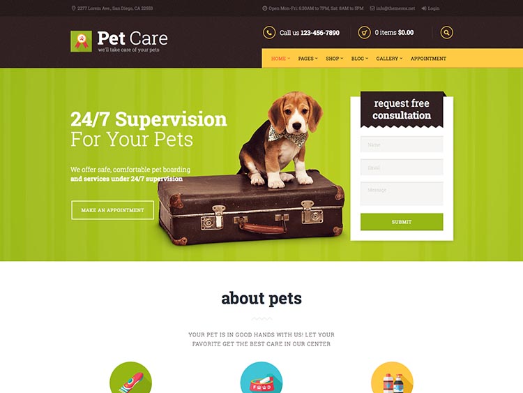 Petcare WordPress Pet care theme