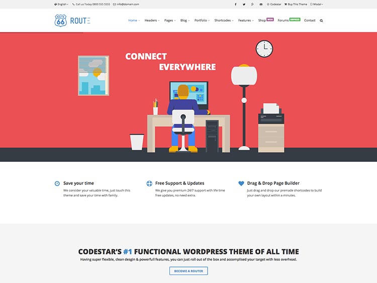 Route Corporate Theme for WordPress