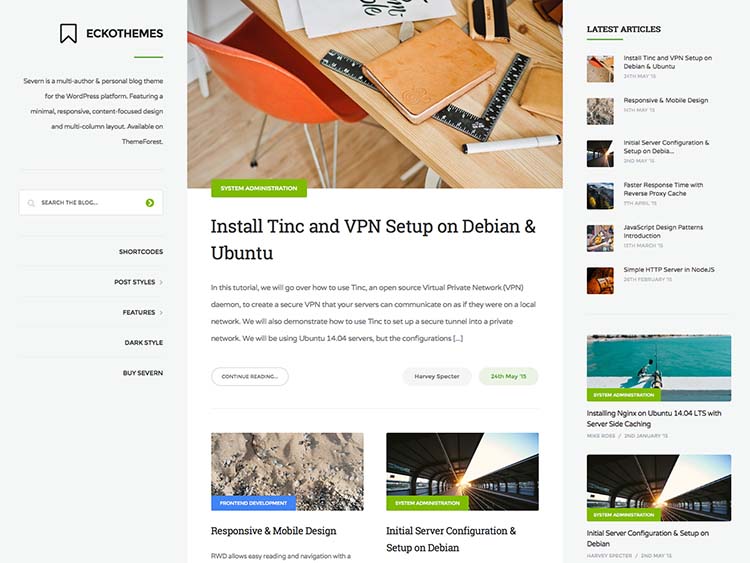 Our current favorite blog theme for WordPress