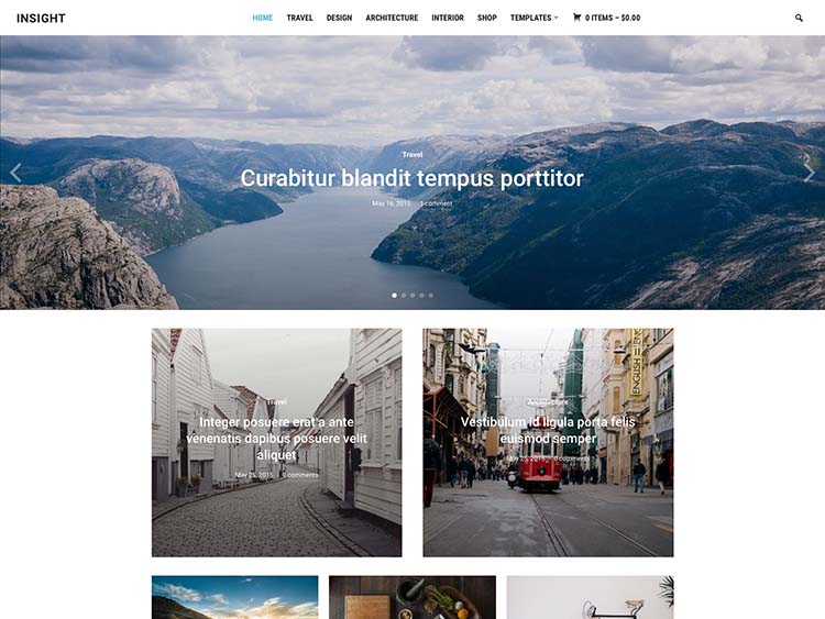 Insight Travel Blogging and Wrtiing Theme
