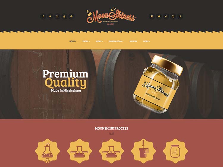 Best Brewery theme for WordPress - MoonShiners