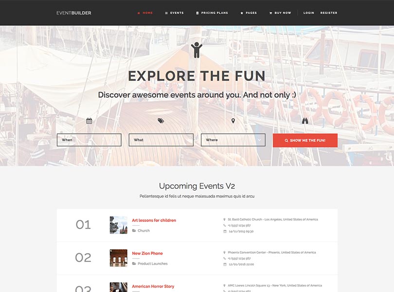 Our fave WordPress events theme
