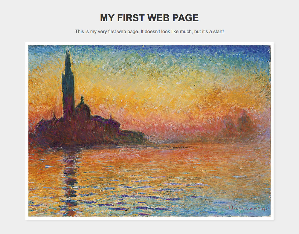 My First Web Page Example