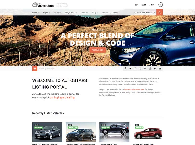 The best car dealership and auto marketplace listing Theme