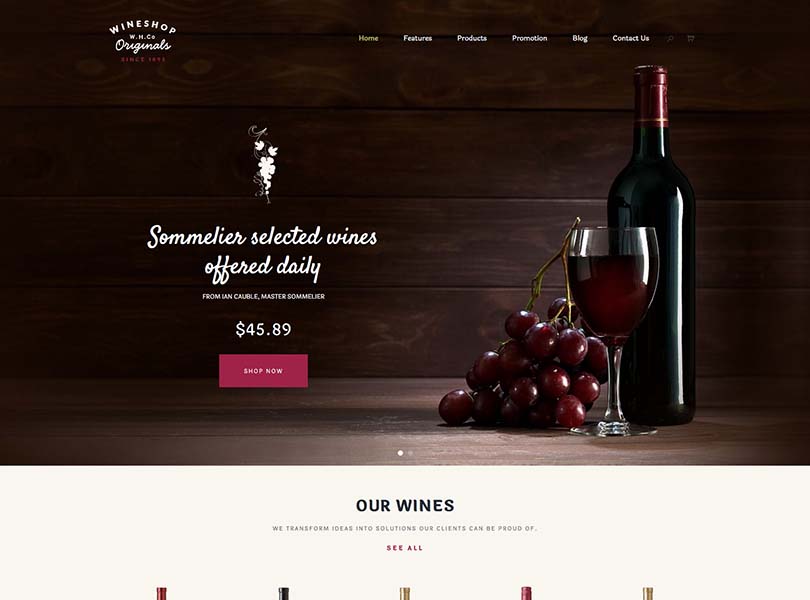 WineShop Winery Theme for WordPress