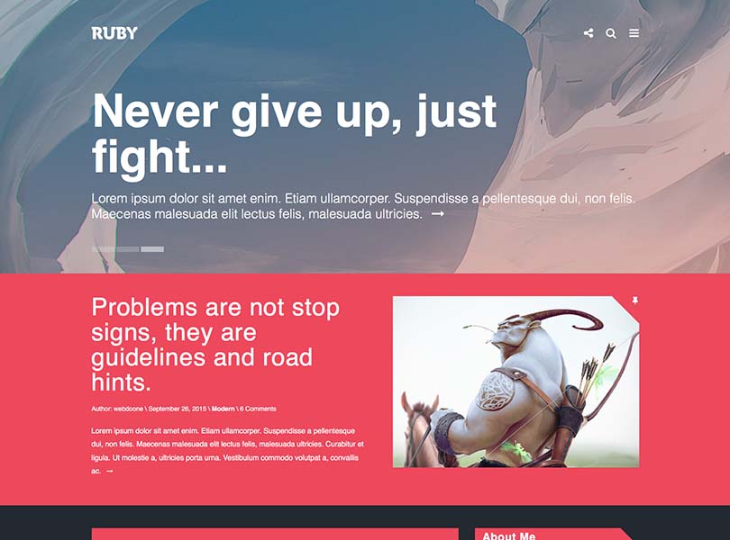 Ruby Blog Theme for WordPress