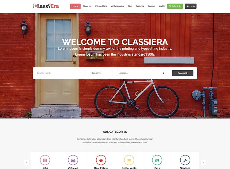Classiera Classifieds theme for WordPress