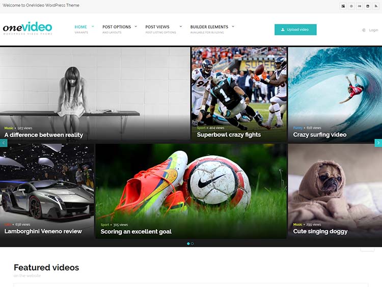 OneVideo - Best Video Sharing theme for WordPress