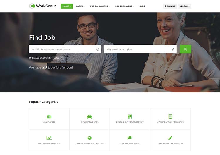 One the best WordPress job board and employment classifieds themes