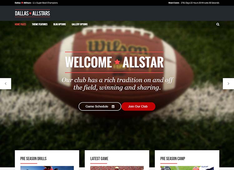 AllStar – WordPress for Clubs and Athletes