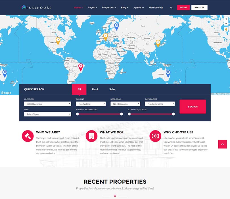 Yet another excellent property management theme for WordPress