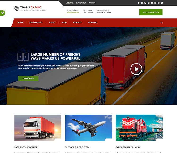 Transcargo Transportation - Tema WordPress