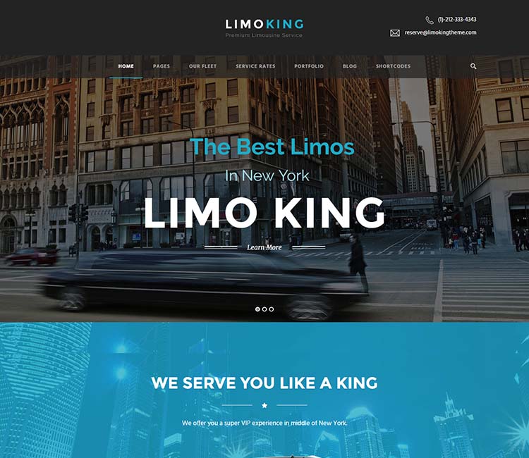 Our favorite WordPress limo service theme 
