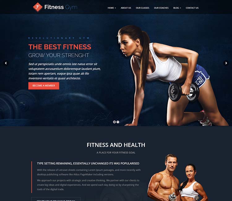 Fitness WordPress Theme