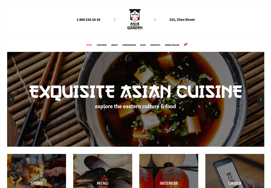 Asia Garden | Asian Food Restaurant WordPress Theme